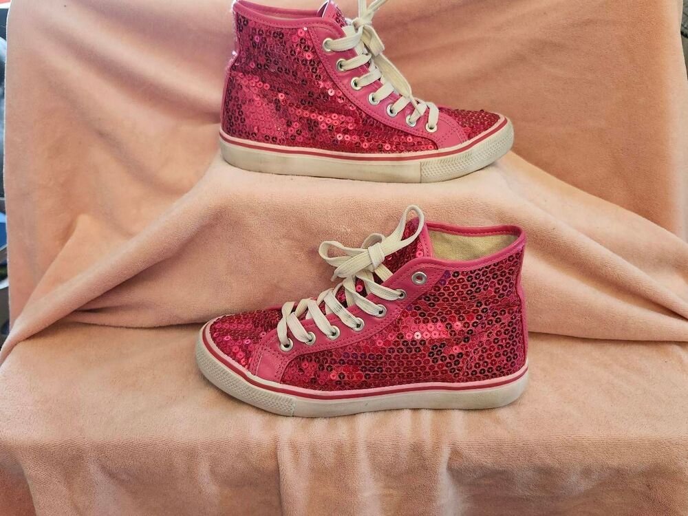 Balera Sequin High-Top Dance Sneaker, a lightweight canvas performance shoe comm